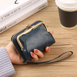 Xajzpa  Women Short Wallets Female Short Hasp Coin Purses Ladies Portable PU Leather Money Bag Large Capacity Card Holders Clutch