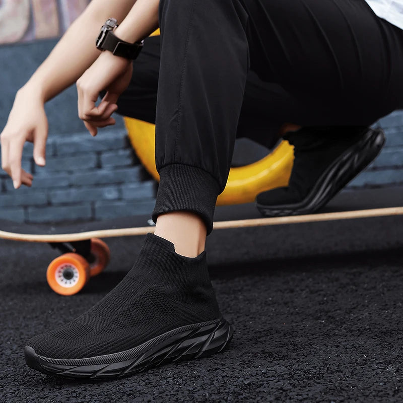 Xajzpa Shoes For Women Designer Sock Shoes Men Tenis Socks Sneakers Non-slip Thick Soled Zapatillas Breathable Female Light Luxury Shoe
