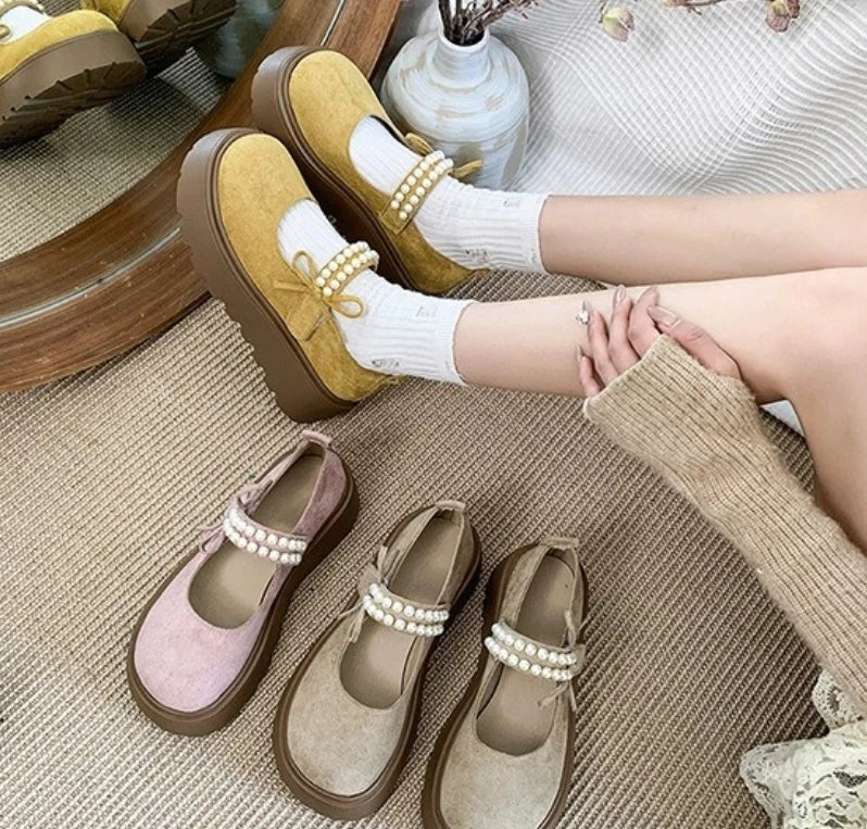 Xajzpa Thick soled height increasing women's shoes for spring summer new style rhinestones simple comfortable versatile women's shoes