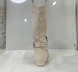 Xajzpa Customized high heels dance boots purple dance practice boots half boots