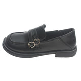 Xajzpa Gothic Lolita Heart Buckle Women's Loafers Mary Jane Shoes Women Cute Kawaii Chunky Platform Flats Fashion Designer Leather Shoe