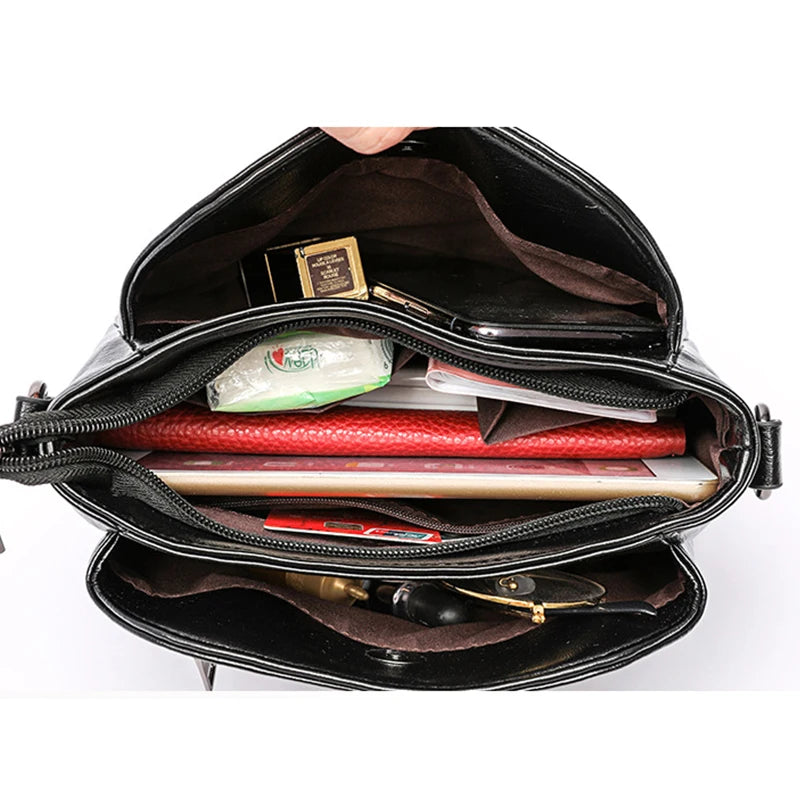 Xajzpa Women's Bags Retro Design Crossbody Bag Trend Quality PU Leather Bucket Shoulder Bags Small Handbags for Women