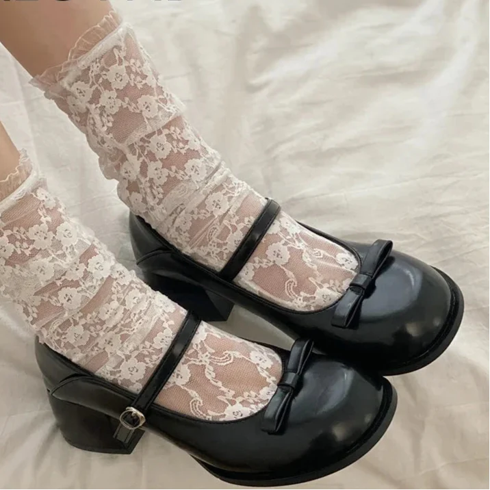 Xajzpa Spring Mary Jane Shoes Women's Elegant Low Heel Shoes Fashion Casual Buckle Single Shoes Ladies College Style Footwear