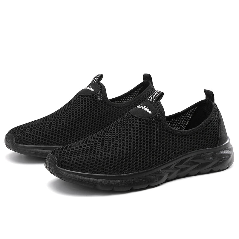 Xajzpa Men's Summer New Anti Slip and Wear-resistant Sports Shoes Breathable Mesh Shoes Fitness Running Anti Slip Thick Soled Shoes