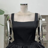 Xajzpa Fashion Patchwork Dress Women's Square Collar Sleeveless Casual A Line Dresses 2025 Summer New Tide