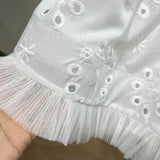 Xajzpa  Fashion Lace Embroidery Dress Women's Sleeveless Waist Retraction Backless Dresses 2025 Summer New Tide