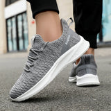 Xajzpa Four Season Sports Men's Shoes Black Outdoor Classic Black Running Shoes Mesh Walking Casual Running Shoes Fashionable Tennis