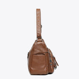 Xajzpa Vintage Pu Leather Luxury Purses and Handbags High Quality Women's Bag Design Multi-pocket Ladies Crossbody Shoulder Bags