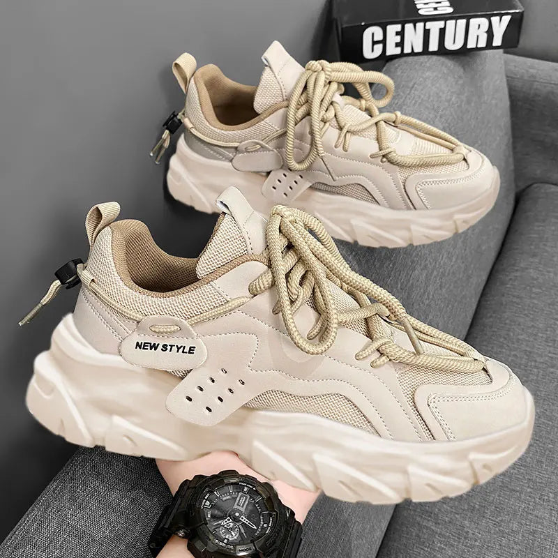 Xajzpa Men's Shoe Breathable Thick Soled Casual Sneakers Outdoor Running Four Seasons New Tennis Men Soft Soles Comfort Male Sneakers