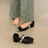 Xajzpa Summer Shoes Ladies  Fashion Women's Female Footwear Shallow Mouth Modis Dress On Heels New Comfortable Mary Janes Spring Hi