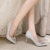 Xajzpa Shallow Mouth Fine Heeled Shoes Stiletto Beige Rubber High PU Slides Super Thin Beige High Heels Fine Heeled Shoes Shallow Mouth