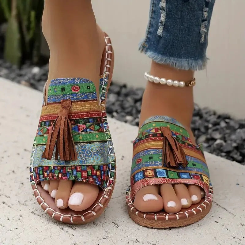 Xajzpa Women Casual Beach Holiday Luxury Sandals 2025 Summer New Fashion Outdoor Flat Sandals Open Toe Sandals Women Shoes for Women