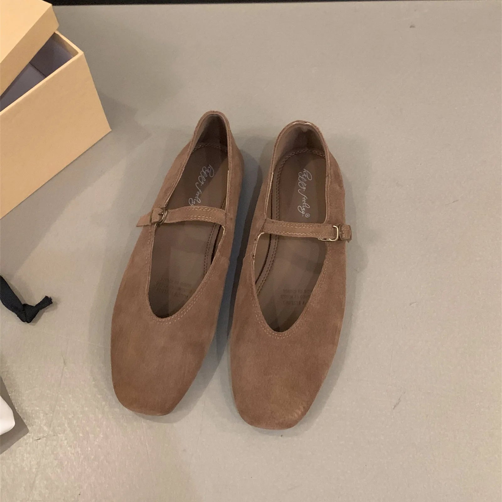 Xajzpa Spring New Brand Women Flats Round Toe Shallow Slip On Ladies Casual Ballet Shoes Soft Leather Eelgant Dress Shoes