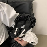 Xajzpa Closed Toe Sandals Women's Spring Shoes Clear Heels New Summer Fashion Pointed Girls High Retro Flower Back Strap Scandals