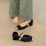 Xajzpa Summer Shoes Ladies  Fashion Women's Female Footwear Shallow Mouth Modis Dress On Heels New Comfortable Mary Janes Spring Hi