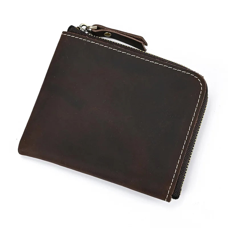 Xajzpa Leather Coin Purse Casual Genuine Leather Little Purse For Coins Card Purse Men Women Portable Small Wallet For Cards Key