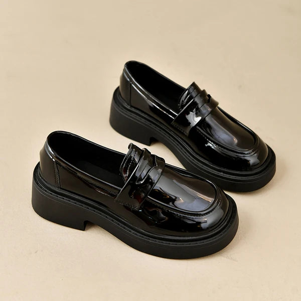 Xajzpa Summer Shoes Ladies Female Footwear Oxfords Women's Round Toe Shallow Mouth Loafers With Fur Clogs Platform Casual Sneaker Briti