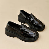 Xajzpa Summer Shoes Ladies Female Footwear Oxfords Women's Round Toe Shallow Mouth Loafers With Fur Clogs Platform Casual Sneaker Briti