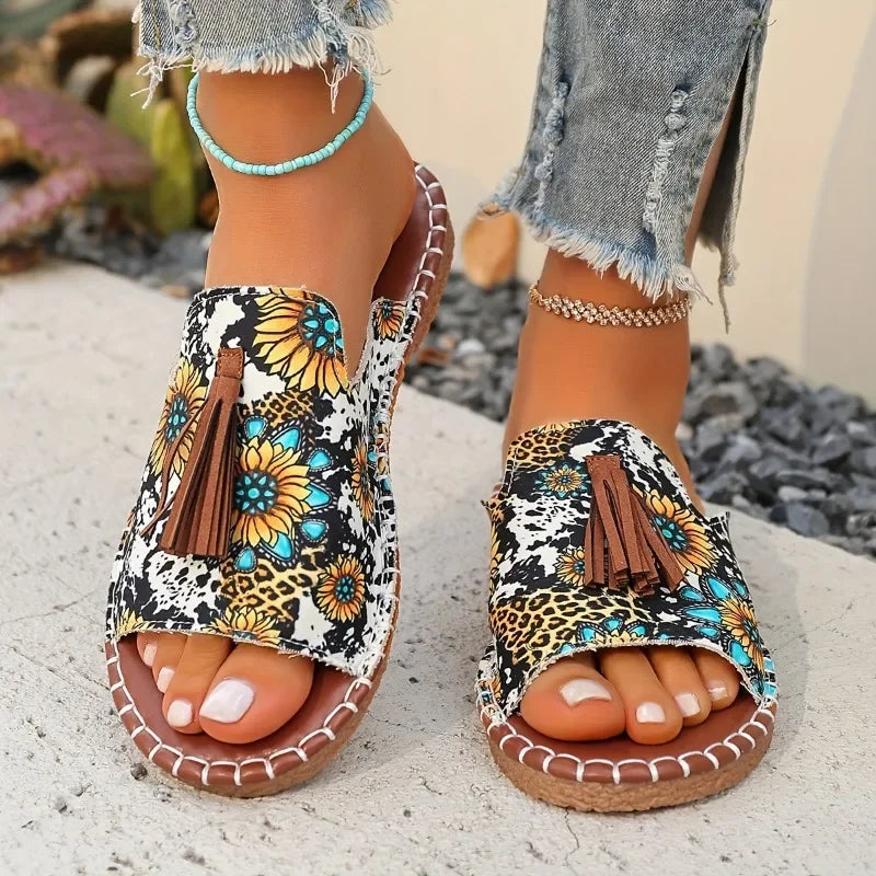Xajzpa Women Casual Beach Holiday Luxury Sandals 2025 Summer New Fashion Outdoor Flat Sandals Open Toe Sandals Women Shoes for Women