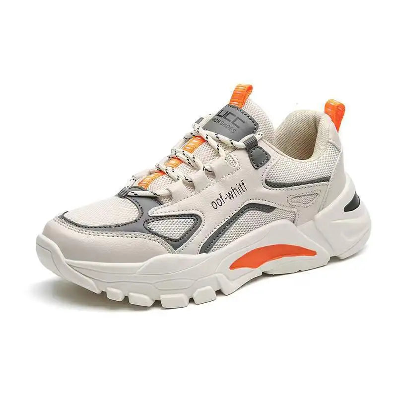 Xajzpa Men's Sports Shoes Casual Running Shoes Breathable Mesh Shoes Walking Basketball Sneakers Thick Soled Height increasing Shoes