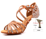 Xajzpa Jazz shoes Latin dance shoes female Latin Salsa girl casual shoes silver bronze skin