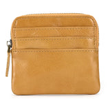 Xajzpa Leather Coin Purse Casual Genuine Leather Little Purse For Coins Card Purse Men Women Portable Small Wallet For Cards Key