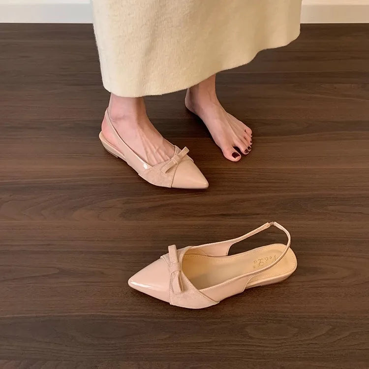 Xajzpa  Pink Slides Shoes Slippers Casual Pointed Toe Women Heels Luxury High Soft Shoes Pink Slides Slippers Soft Fashion On