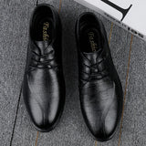 Xajzpa Genuine Leather Men's Formal Shoes Luxury Cowhide Business Leisure Social Men's Wedding Shoes Zapatos Hombre