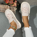 Xajzpa Women Sneakers Summer Fashion Casual Women Flat Shoes Buckle Latch Mesh Breathable Comfort Tennis Women Covered Toe Shoes