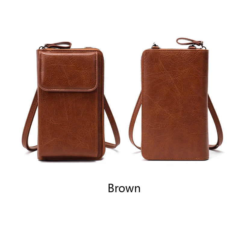 Xajzpa All-Match Zipper Shoulder Bag, Trendy Solid Color Phone Bag, Versatile Purse With Detachable Strap