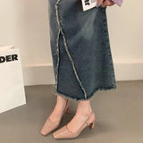 Xajzpa New Women's Shiny High Heels Slingback Women Pumps Metallic Crystal Sandals Pointy Toe Stiletto Heeled Shoes Party Dress Shoes