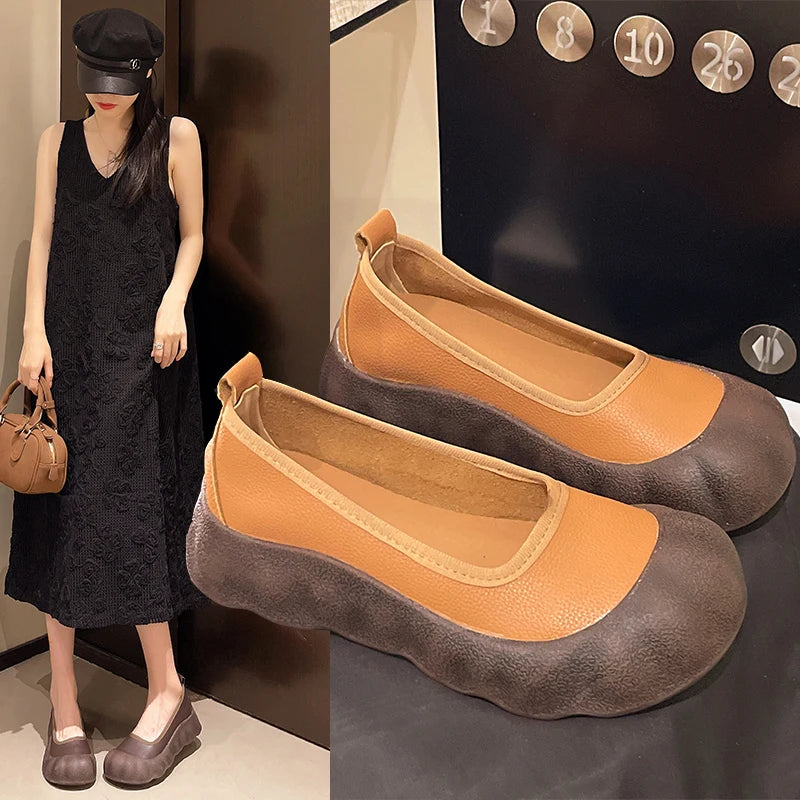 Xajzpa Women's Shoes Platform Female Footwear Casual Sneaker Slip-on Autumn Loafers With Fur Clogs Dress Moccasin Retro Summer Slip On