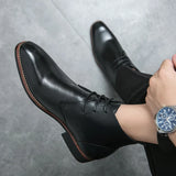 Xajzpa Men's Comfortable Ankle Leather Boots Men's Fashion Brand Chelsea boots men's brand leather boots high top shoes