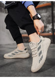 Xajzpa New Men's Shoes Flying Woven Mesh Sports Breathable Light Casual Sports Running Soft Sole Travel Shoes Sneakers Off White Shoes
