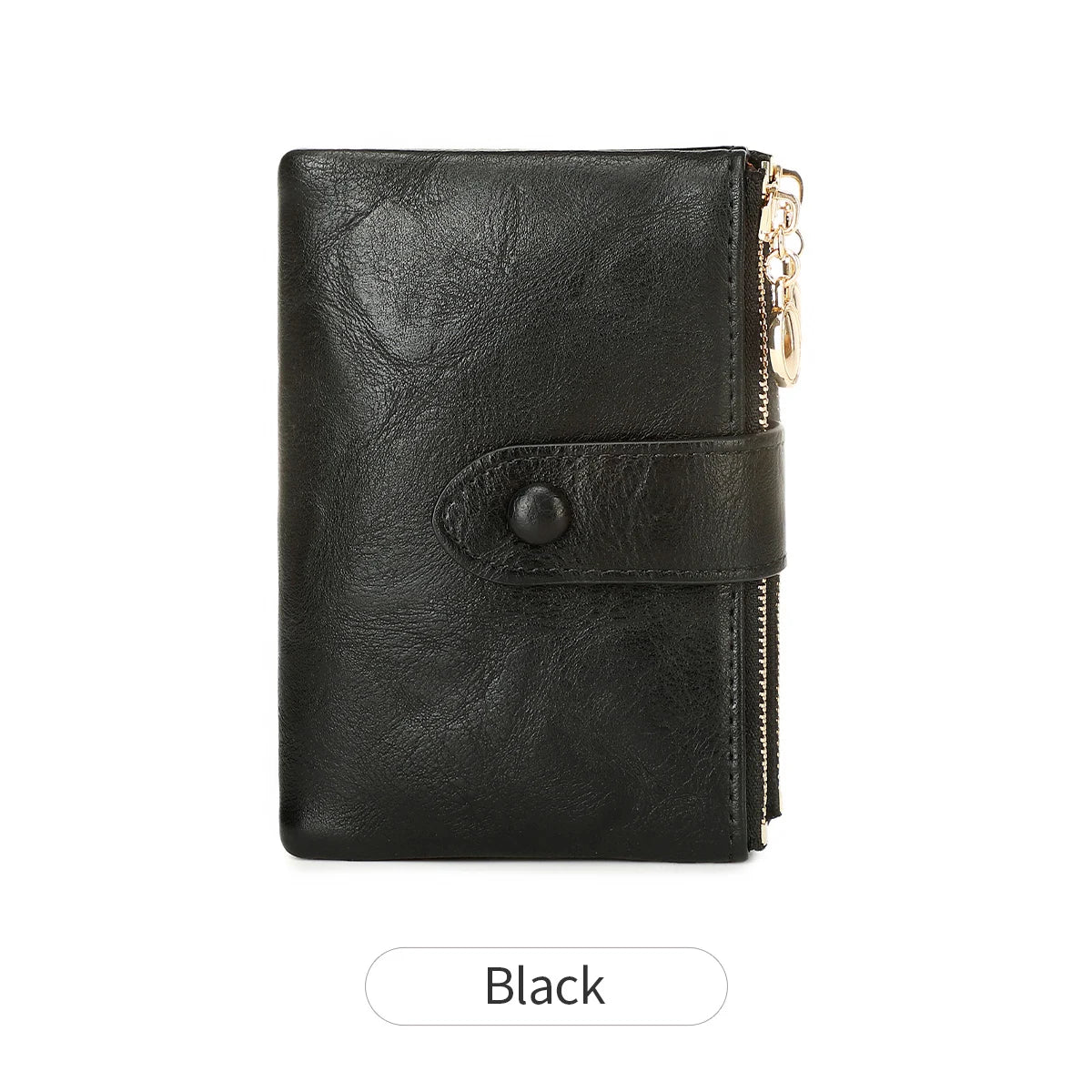 Xajzpa Minimalist Women's Wallet Short Three Layer Large Capacity Double Zipper Card Holder ID Card Credit Bank Card Holder Money Bag