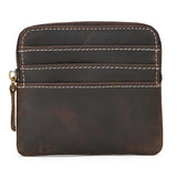 Xajzpa Leather Coin Purse Casual Genuine Leather Little Purse For Coins Card Purse Men Women Portable Small Wallet For Cards Key