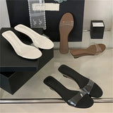 Xajzpa New Summer PVC Transparent Wedges Open Toe Women Slippers Low Heels Banquet Dress Beach Female Shoes