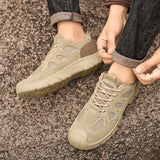 Xajzpa Men's Thick Soled Sports Shoes New Vulcanized Hiking Summer Breathable Leisure Hiking Shoes Hot Selling Mesh Hiking Shoes