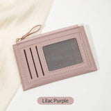 Xajzpa Minimalist Ultra-thin Coin Wallet Fashionable and Portable PU Leather Wallet Multifunctional Credit Card Clip Zipper Card Holder