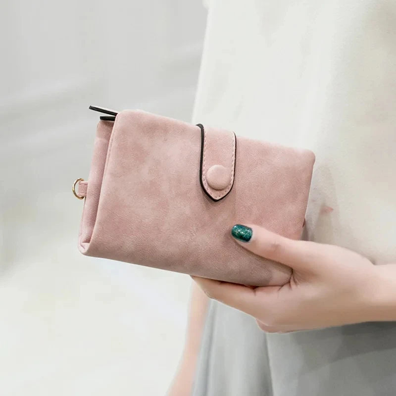 Xajzpa New Women Wallets Short Hasp Pu Leather Purses Multifunctional Large Capacity Money Bag Small Solid Coin Card Holders Carteras
