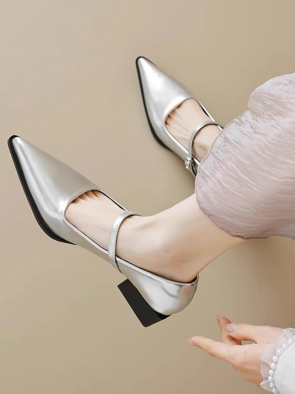 Xajzpa Flat Black Shoes For Women Oxfords Pointed Toe Female Footwear Leather New Dress On Heels Summer Mary Janes Office & Career