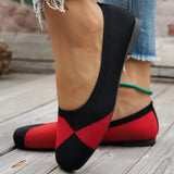 Xajzpa Spring and Autumn Flat Shoes Fashion Leisure Women's Flat Shoes Square Toe Knitting Elastic Comfortable Boutique Shoes Loafers