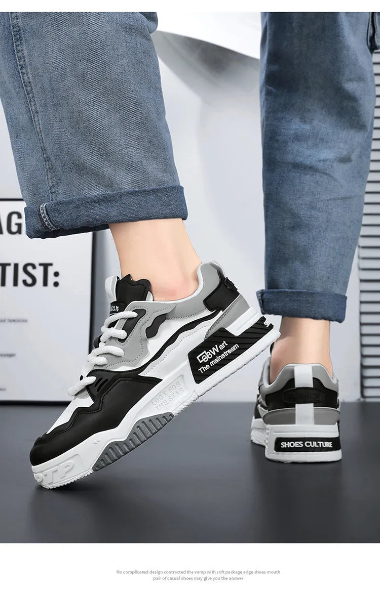 Xajzpa Mens Sneakers Spring Autumn Brand Vulcanized Shoes 2024 Fashion Thick Sole Shoes for Men Male Sport Shoes Tenis Masculino
