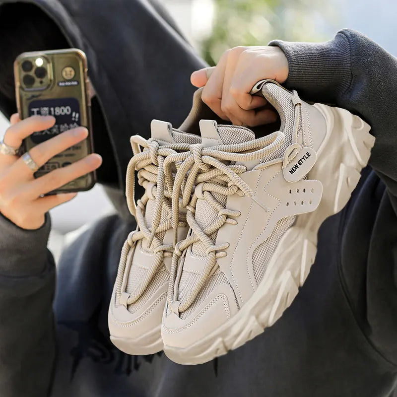 Xajzpa Men‘s Casual Sneakers new High Quality Comfortable Versatiled white shoes Outdoor Running Four Seasons Luxury Men platform shoes
