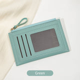 Xajzpa Minimalist Ultra-thin Coin Wallet Fashionable and Portable PU Leather Wallet Multifunctional Credit Card Clip Zipper Card Holder
