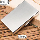 Xajzpa Credit Card Holder Stainless Steel Credit Card Holder Metal ID Card Holder RFID Wallet Female or Male Business Card Holder