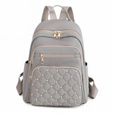 Xajzpa Lingge Rivet Nylon Fabric Design Large Capacity Three Layer Women's Backpack Senior Designer Brand Fashion Youth School Bag