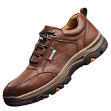 Xajzpa Offical Men's Sneakers Leather Men Casual Shoes Moccasins Breathable Retro Men Sports Walking Shoe Outdoors Hiking Sneakers