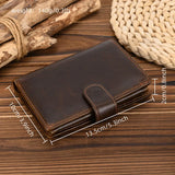 Xajzpa High Quality Genuine Leather Card Wallet Men Women RFID Genuine Leather Short Wallet Multi Cards Slots Button Man Purse
