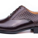 Xajzpa Men's Dress Shoes Luxury Printing Business Classic Handmade Oxfords Top Layer Cowhide Leather Black Brown Formal Shoes New Style